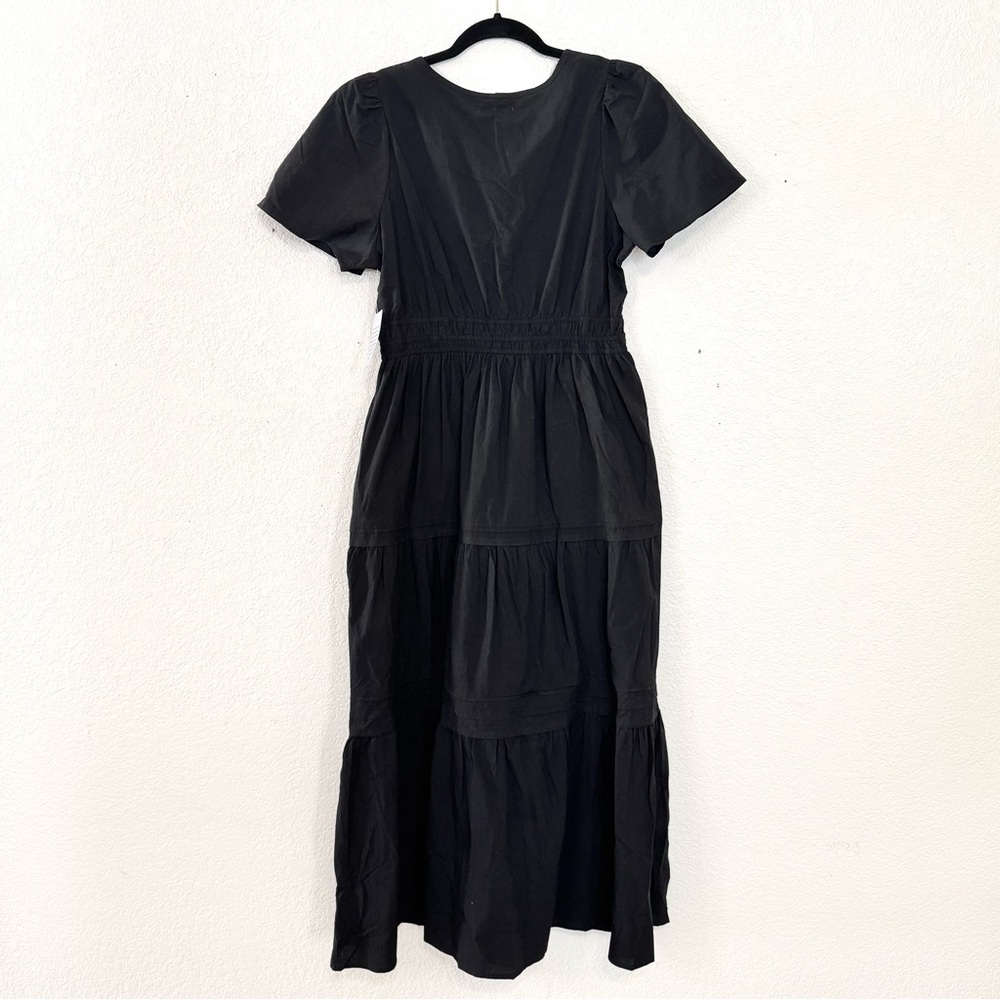 NEW WITH TAGS! Black Tiered Cotton Maxi Dress by Stitchdrop from Nordstrom - Picture 4 of 10